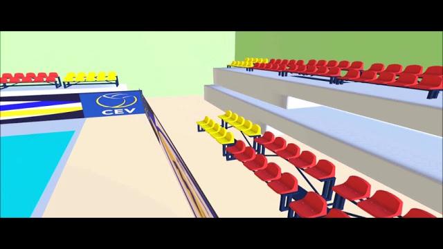 Volleyball  arena  3 D  Model 🏆 (3D Animation)