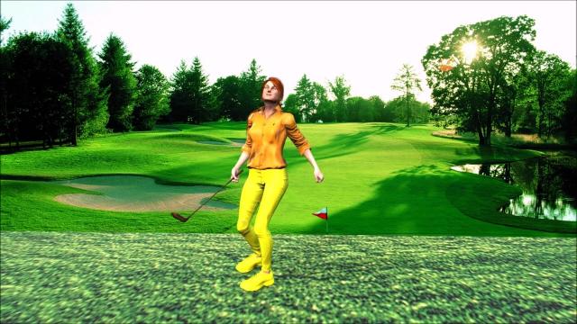Ошибка в гольфе с приседанием 3Д анимация