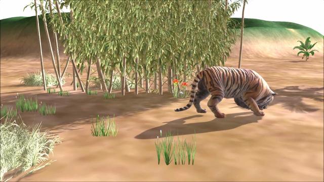 Attacking  Tiger  - 3D Model