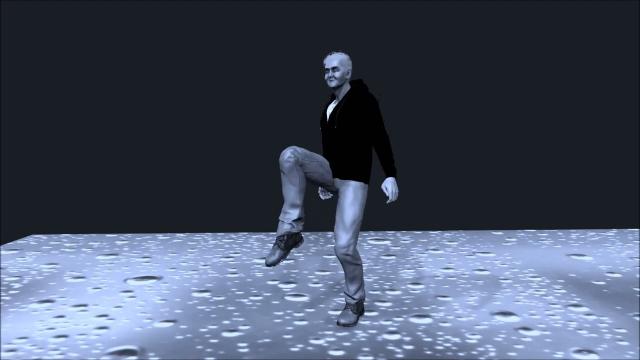 Резкий подъём правого колена  3Д Анимация