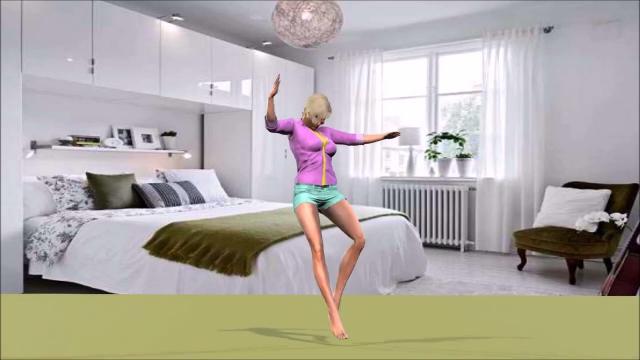 Утренний танец в спальне 3Д анимация