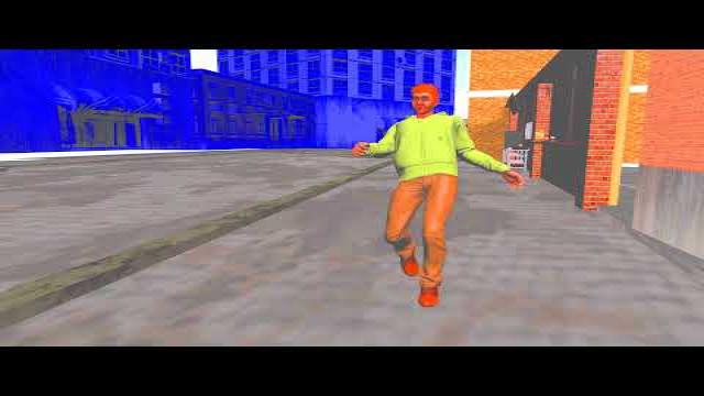 The gait of a drunk man- 3D  Animation