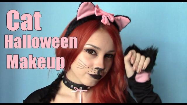 Макияж на Хэллоуин. Кошачий макияж. Makeup for Halloween. Halloween makeup tutorial.