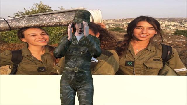 Look  at  Emotional Female  in  Army -  3D Model