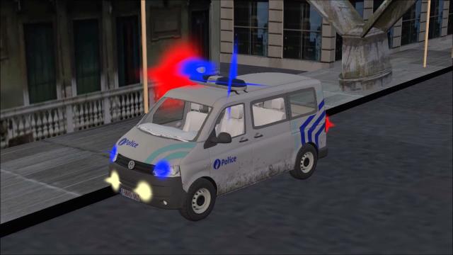 Animated Police  car  3D Model