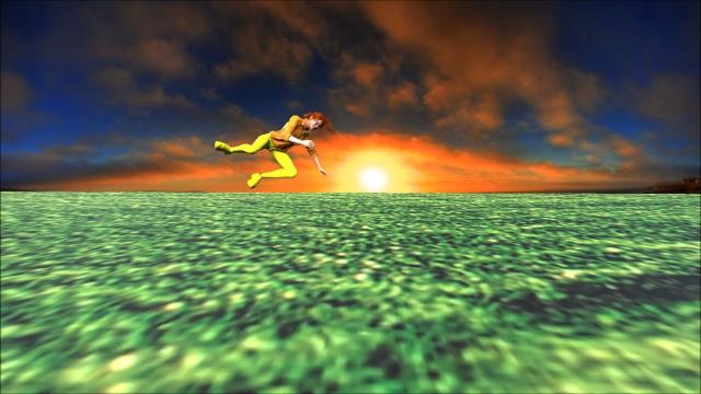 Прыжок на месте с вращением 3Д анимация