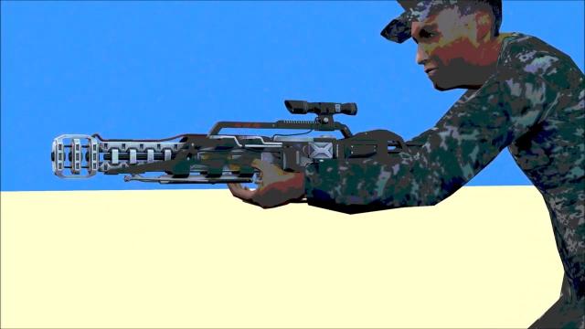 sci fi rifle  3D  Model