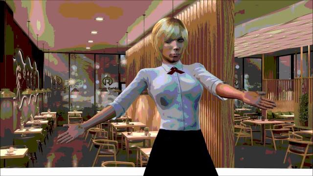 Sad  Waitress    3D Model