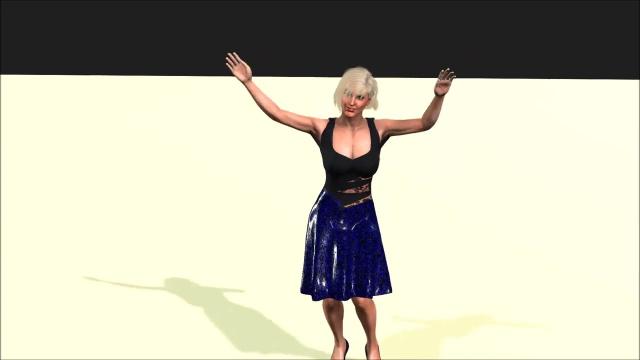 Танец хип хоп с поворотом на 360 градусов  3Д Анимация